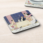 Gourmands 1920-30年(pochoirのプリント) コースター (左側)