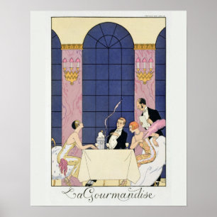 Gourmands 1920-30年(pochoirのプリント) ポスター