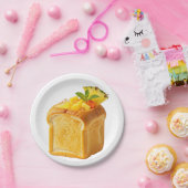 Gourmet Artisan Baked Bread Pineapple Sculpture ペーパープレート (パーティー)