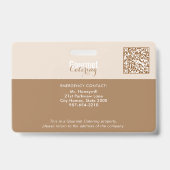 Gourmet Catering Company Badge バッジ (裏面)