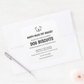 Gourmet Dog Treat Bakery Label スクエアシール (封筒)