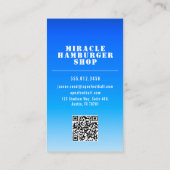 Gourmet Hamburger Shop Business Card Template 名刺 (裏面)