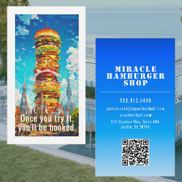 Gourmet Hamburger Shop Business Card Template 名刺