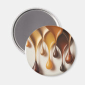 Gouttes Dorées - Art Liquide Luxe - Magnet マグネット (正面/裏面)