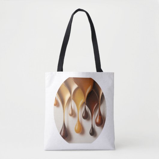 Gouttes Dorées - Art Liquide Luxe - Tote bag トートバッグ (正面)