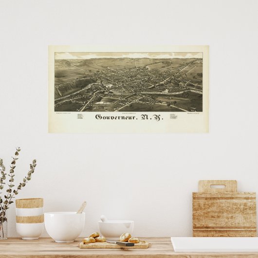 Gouverneur NY 1885 ポスター (キッチン)