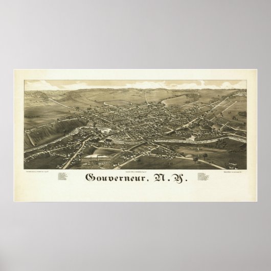Gouverneur NY 1885 ポスター (正面)