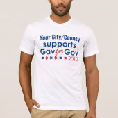 Govのためのあなたの都市または郡サポートGav Tシャツ (正面)