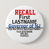 Gov.任意の州の取り消し 缶バッジ (正面)