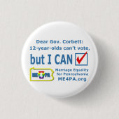 Gov. Corbett Buttons 缶バッジ (正面)