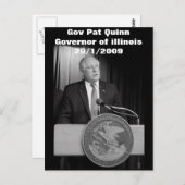 Gov Pat Quinn （イリノイ州知事） ポストカード (正面/裏面)