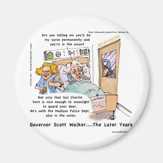 Gov Scott Walker風刺おもしろい的なギフトTeeなど マグネット (正面)