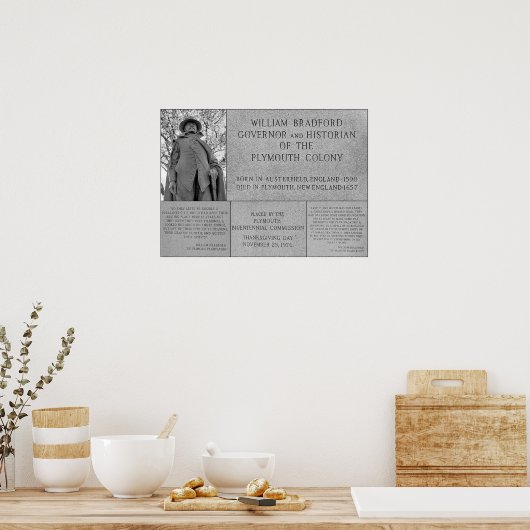 Gov William Bradford collage – ポスター (キッチン)