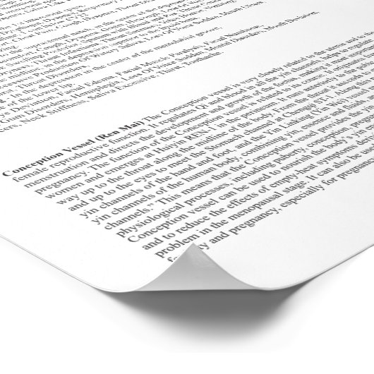 Governing Meridian Acupuncture Points ポスター (角)