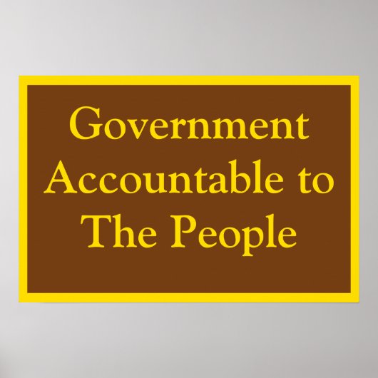 Government Accountable ポスター (正面)