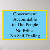 Government Accountable No Bribes ポスター (正面)