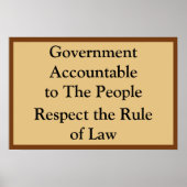Government Accountable Rule of Law ポスター (正面)