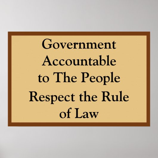 Government Accountable Rule of Law ポスター (正面)