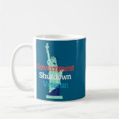Government Shutdown Veteran  コーヒーマグカップ (左)