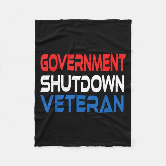 Government Shutdown Veteran  フリースブランケット (正面)