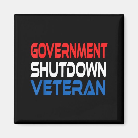 Government Shutdown Veteran マグネット (正面)