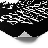 Government Shutdown Veteran Eagle Patriotic Litica ポスター (角)