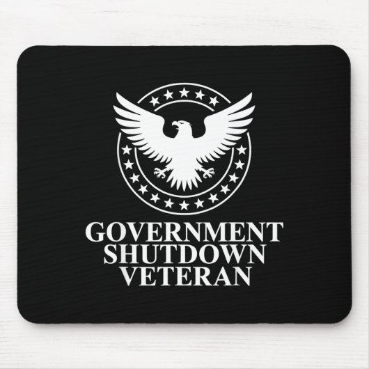 Government Shutdown Veteran Eagle Patriotic Litica マウスパッド (正面)