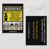Governmetの警告のプロモーションカード 名刺 (正面/裏面)