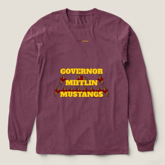 GOVERNOR MIFFLIN MUSTANGS T-Shirt トライブレンドＴシャツ (デザイン正面)
