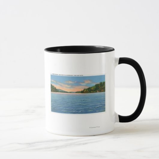 Govt. Free Camp Sites View of Lower Saranac Lake マグカップ (右)