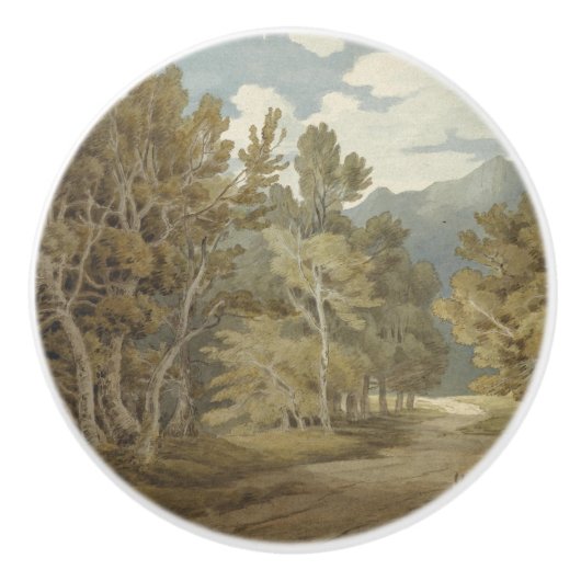 Gowbarrow Park, Ullswater (by John White Abbott) セラミックノブ (正面)