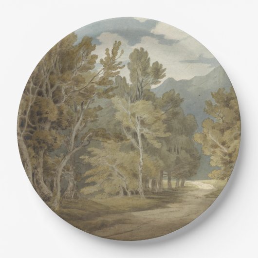 Gowbarrow Park, Ullswater (by John White Abbott) ペーパープレート (正面)