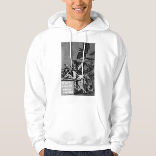 Goyaは理由の睡眠モンスターのフード付きスウェットシャツを作り出します パーカ (正面)