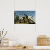 Goya – リーシュの犬1775 ポスター (キッチン)