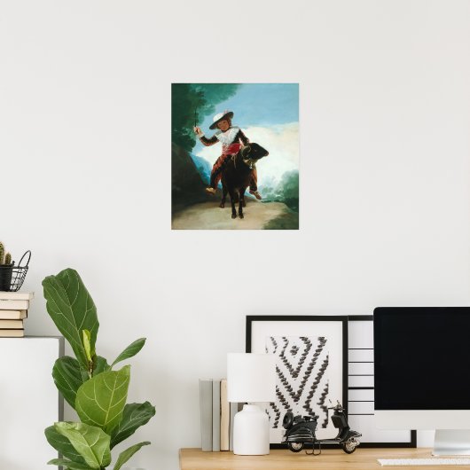 Goya - Boy On Ram ポスター (ホームオフィス)