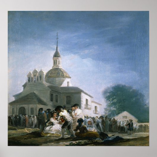 Goya - Day Of St. Isidore In Church Of Holy 1787 ポスター (正面)