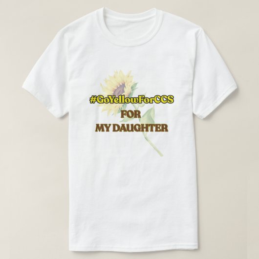 #GoYellowForCCS – 娘Tシャツ Tシャツ (デザイン正面)