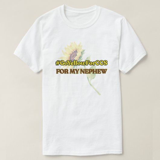 #GoYellowForCCS – 甥Tシャツ Tシャツ (デザイン正面)