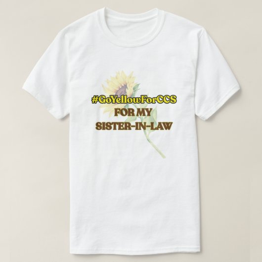 #GoYellowForCCS – 義理のTシャツ Tシャツ (デザイン正面)