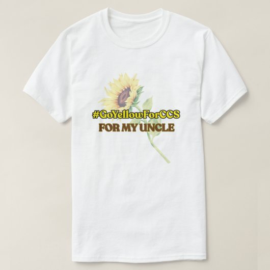 #GoYellowForCCS - Tシャツおじさん Tシャツ (デザイン正面)