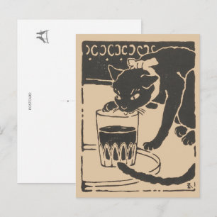 Goyō’s Beer Cat: "I Am a Cat" Original  Edition ポストカード