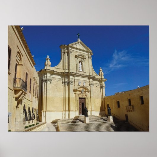 Gozo Cathedral Of The Assumption Of Mary Malta ポスター (正面)