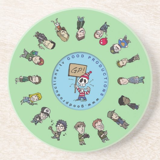 GPの飲み物のコースター-緑 コースター (正面)