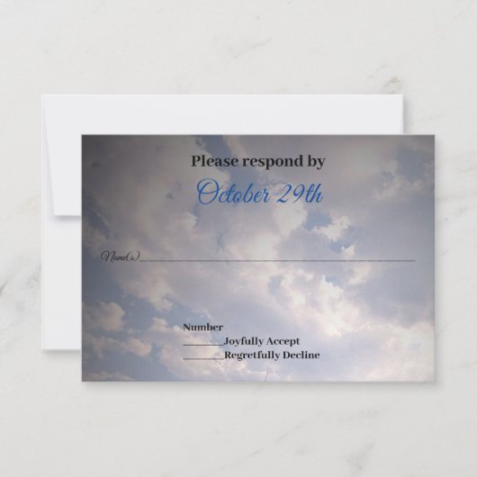 GPオフロード4X4 ウェディング RSVP 招待状 (正面)