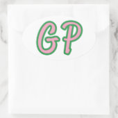 GPバンパーステッカー 楕円形シール (バッグ)