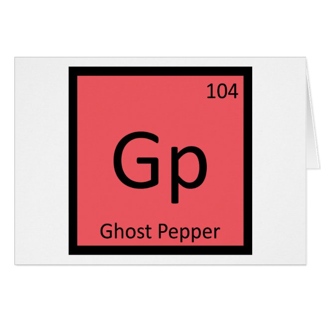 Gp - ゴーストペッパー 化学元素記号 (正面横)