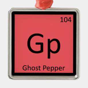 Gp -幽霊コショウ化学周期表記号 メタルオーナメント