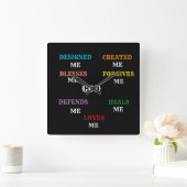 GPDが私の時計を設計 スクエア壁時計 (ホーム)