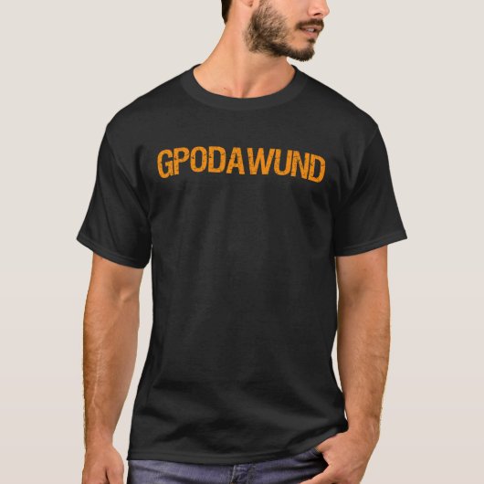 GPODAWUNDクリーブラおもしろいンド Tシャツ (正面)