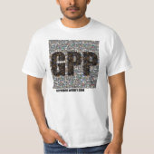GPPの写真のモザイクTシャツ Tシャツ (正面)